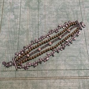 Lucky brand 5 strand bracelet metal